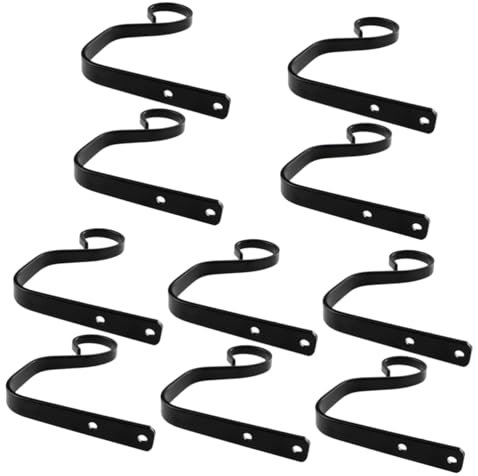 Happyyami 5 Juegos Ganchos para Macetas Jardinera De Barandilla Gancho para Colgar Plantas Al Aire Ganchos para Colgar Al Aire Soportes De Maceta Planchar Black 2 Piezas * 5