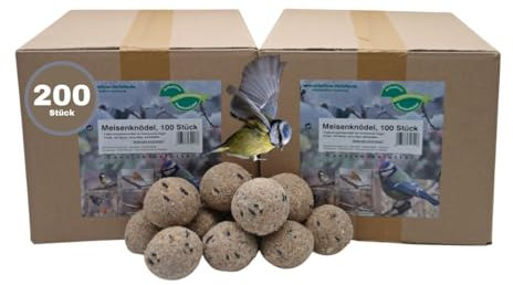Anhaltiner Meisenknödel 200St. ohne Netz mit Insekten Rindertalg Wildvögel Fett