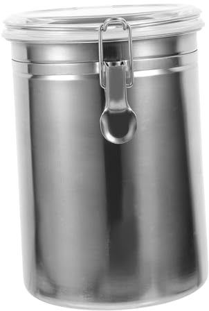 Zerodeko Edelstahlbehälter Luftdicht Für Kaffeebohnen Kleiner Metallbehälter Als Teedose Multifunktionsdose Praktisch Für Küche Wiederverwendbar Als Vorratsdose Für Gewürze