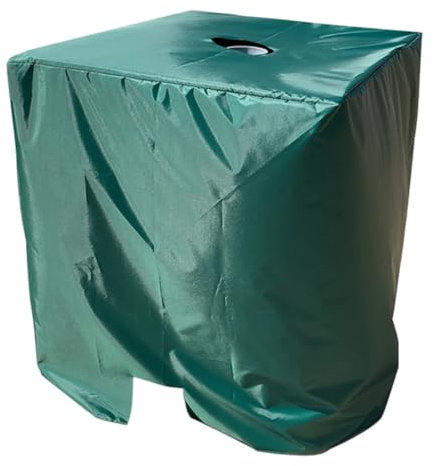 Djowyh Housse de citerne de pluie, protection solaire portable, résistante à la poussière, à la décoloration, réutilisable, isolée, pour piscine, citerne de pluie, jardin, coupe-vent extérieur