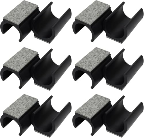 FunWorth 12 Stück Stuhlgleiter Freischwinger mit Filz Set, Universal Möbelgleiter Ø 18-19mm für Schwingestühle für Parkett, Laminat, Fliesen - Kratzschutz & Lärmreduzierung (Schwarz-12Pack, 19MM)