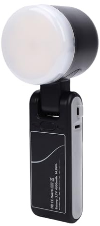 Jectse Videoleuchten, LED-Kameraleuchte, 180° Flexible Drehung, Tragbare Fotobeleuchtung, 2500 Bis 5600 K Dimmbare Panel-Lampe für Vlog-Aufnahmen