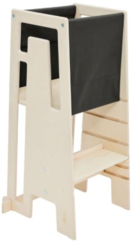Tuki Entdeckertuch - Rausfallschutz für Tuki Lernturm | Original Schweizer Design, 100% Baumwolle, Ab 9 Monaten, Bis 60 Grad waschbar, Dark Olive