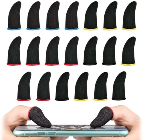 ZZHBOO 10 Paia di Finger Sleeves in Fibra di Carbonio, Guanti per Gaming Professionale, Accessori per E-Sports