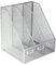 OSCO Wiremesh Triple Magazine Rack - Silver,280mm x 250mm x 300mm