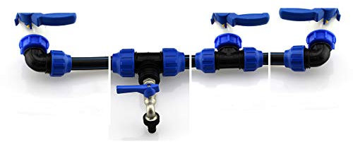 Tankverbindungsset 5 IBC Tanks DN 32 Auslauf 3/4 Kugelauslaufhahn