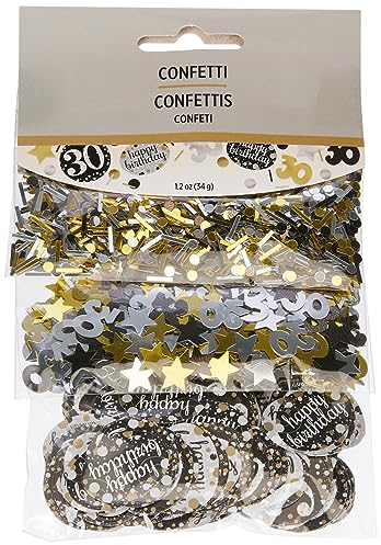 Adult Gold Celebration 30th 3 Pack Confetti