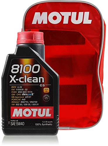 1L Motul 102786 8100 X-clean 5W40 Motoröl inkl. Tasche