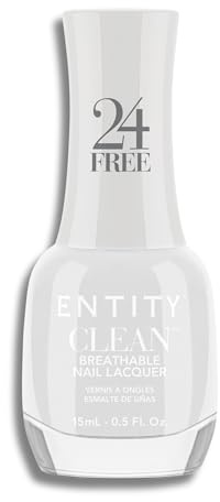 Entity Clean - Pintauñas de Color Breathable | Esmalte de Uñas Secado Rapido y Efecto Gel | Pinta Uñas Larga Duración y Fortalecedor | Esmalte Sin Tóxicos, Natural y Vegano (Cotton Cutie)