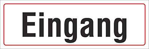 WERBEPUNKT. Schild Eingang Türschild Hinweisschild 300 x 100 mm Alu-Verbund