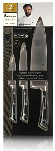 Juego de 3 Cuchillos de Cocina Profesional | Acero Inoxidable | Colección MasterPRO