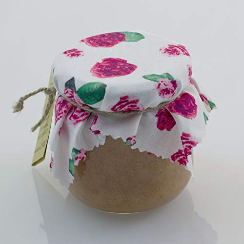 Rosenblütenblätter in feinstem Blütenhonig | cremiger Blütenhonig vom Imker mit echten Rosenblütenblättern | 100% natürlich, KEINE Zusätze | Damascener Rosen aus kontrollierten Anbau in Bayern 125g