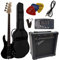 BASSO ELETTRICO NERO - BASSI ELETTRICA BLACK - SET ELLETRICHE CON AMPLIFICATORE DA 30WATT - BORSA - PLETTRO - CORDE - SINTONIZZATOR