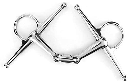 tooloflife Mors d'équitation rotatifs en acier inoxydable de 135 mm à 3 sections - Hauteur de la tige des deux côtés : 180 mm