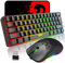 Mechanical Gaming Wireless Keyboard Bluetooth 5.0 / 2.4G USB-Dual-Modus 2200 MAH RGB-LED-Hintergrundbeleuchtung Kompakte vollständige Anti-Ghosting-Schlüssel Wireless Gaming-Maus 750 mAh leicht