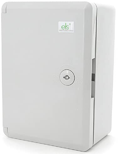 ELS Elektrotechnika Armario de distribución industrial IP65, placa de montaje galvanizada, con junta perimetral, carcasa de pared, carcasa vacía, plástico ABS, armario vacío, 220 x 310 x 140