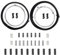1 Set of 2.5m & 2m Bicycle Brake & Shift Cable Kit - 2 in 1 Set for Replacing Brake and Shift Cables