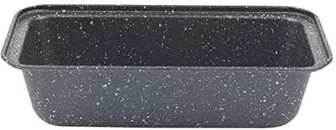 Salter BW07037EU7 Megastone 27cm 1lb Loaf Tin - Non-Stick Rectangular Cake Pan, Carbon Steel, Easy Clean, Lightweight Bread Baking Tray, Oven Safe Up to 220°C, Maltloaf, Banana Bread Cake Tin