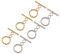 Airssory 20 Sets 2 Colors 304 Stainless Steel Necklace IQ Toggle Clasps Bar and Ring Clasp T-Bar Closure OT Buckle for Jewellery Making DIY Craft
