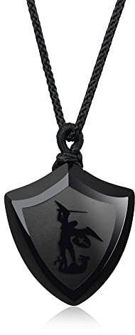 COAI Ritter Schild Anhänger aus Edelstein mit Gravur