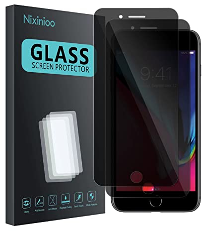[2 Stück] Sichtschutz Schutzfolie für iPhone 8 Plus/7 Plus, Anti-Spy Schutzglas, Sichtschutzfolie, [Anti-Spion] [9H Härte ] [Bläschenfrei] [Kratzfest]