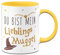 Tassenbrennerei Tasse mit Spruch Du bist mein Lieblings Muggel - Kaffeetasse lustig als Geschenk für Freunde oder Freundin - Fantasy (Gelb)