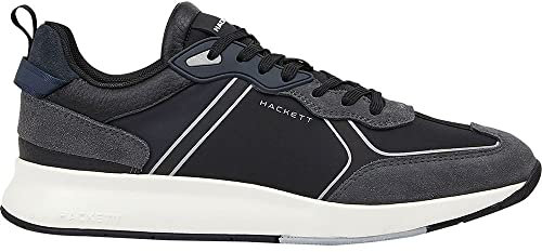 Hackett Lederturnschuhe H-Runner Technology grau, schwarz