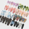 Sun&Beam Nails Handmade Press On Nail Long Coffin Ballerina Black Cross Acrylic Fake Tip 3D Design Art Charms Cute with Storage Box 10 Pcs (Customize, Made To Order)