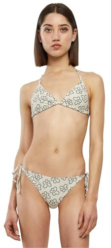 Urban Classics Damen Bikini Ladies Triangle Pattern Bikini blackflower S