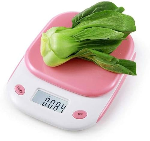ATAAY Básculas De Cocina, Mini Pesadora Electrónica Portátil Electrónica, Cocina Digital De 3 Kg Con Pantalla Lcd Función De Tara Para Pesar Con Precisión Rosa Digital ()