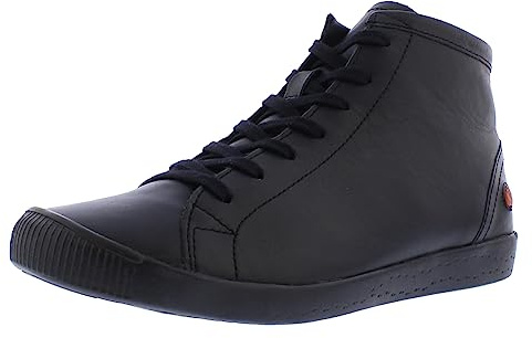 Softinos Damen Boots IBBI, Frauen,Schnürstiefel,lose Einlage,uebergangsschuhe,schnürboots,Schwarz (Black),41 EU / 7.5 UK