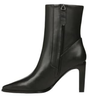 Franco Sarto Womens Appia Pointed Toe Dress Bootie Black Leather 8 M