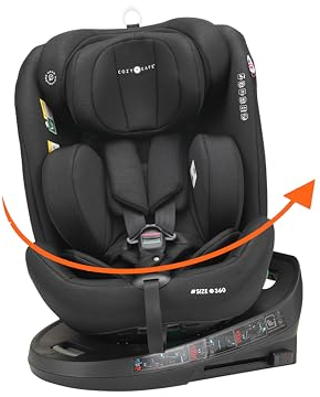 360 Drehbar i-Size Kindersitz mit ISOFIX 40-150 cm (0-36 kg) Reboarder, ab Geburt -12 Jahre,Gruppe 0+1/2/3,ECE R129 /COZY N SAFE