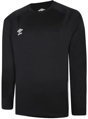 UMBRO Rugby-Dril-Top für Kinder, Schwarz, 9-10 Years