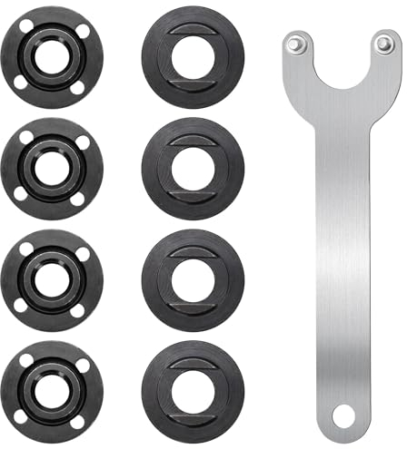 7 Stück Schleifer Flansch, 1,59 cm -11 Winkelschleifer-Adapter Winkelschleifer-Muttern Winkelschleifer-Schraubenschlüssel Winkelschleifer-Aufsätze Kompatibel mit Dewalt Milwaukee Makita