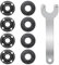 7pcs Grinder Flange Angle, 5/8 inch -11 Angle Grinder Adapter Angle Grinder Nuts Angle Grinder Spanner Angle Grinder Attachments Compatible with Milwaukee Makita