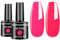 Senvenski Rose Vernis Semi Permanent, Nudité Lumière Bébé Chaud Rose Vernis à Ongles Gift Set UV LED Art Varnish Kit pour French Manucure (CS2-020)