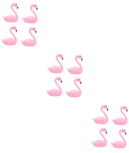 Ciieeo 12stücke Teiliges Flamingo Cake Decor Kreative Tisch Und Autodekoration Für Geburtstag Und Partys Niedliche Plastikkunst Mit Geschlossenen Flügeln Für Flamingo-