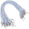 BENECREAT 100pcs Elastic Barbed Cord, 33cm White Elastic Cord Stretch Loop Round Elastic Straps Band with Metal Barbs Ends for Party Hat, Travel, Signs Book Binding