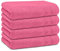 DECASATEXTIL - Juego Toallas de Lavabo 4 Unidades 100% Algodón 450gr, Tamaño 50x100cm - Toallas Manos - Toalla Suave y Duradera para Secar Tus Manos y Rostro (Fuxia)