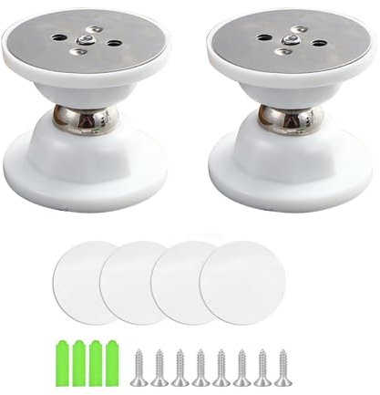 IUSOT Magnetic Door Stop Set of 2, Silicone Magnetic Door Catch, No Drilling Needed Camper Door Latch, Magnetic Door Stopper for RV Motor Home Camper Boat Compartments, RV Accessories (White)