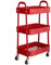 simpa 3 Tier Metal Multipurpose Wheeled Storage Tray Cart - RED 78.5cm (H) x 46cm (W) x 30.5cm (D)
