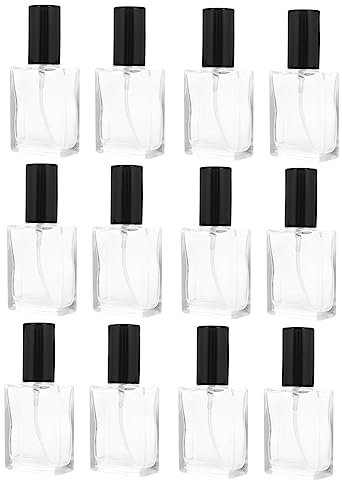 Mikinona 12 Stück Multifunktionale Parfümflakons aus Glas 15ml Leichte Tragbare Feinnebel Sprühflaschen für Unterwegs und Parfüm Accessoire