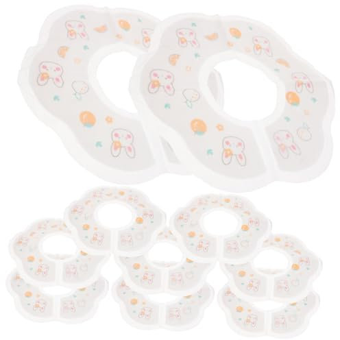 Toyvian 10 Einzeln Verpackte Sabberlätzchen aus Baumwolle Blumenform Leicht und Tragbar für Babys und Kleinkinder 0-3
