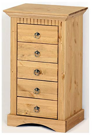 clever-moebel Kommode mit 5 Schubladen im Landhausstil (Natur)