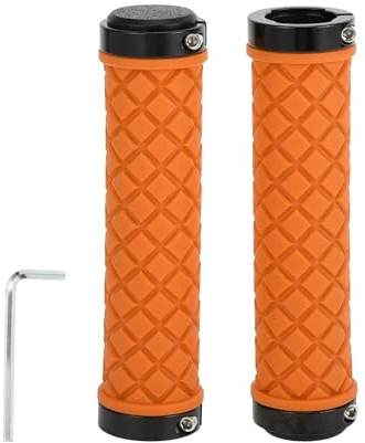 TUCKBOLD Fahrradlenkergriffe Abdeckungen 1 Set Leichtgewichtig 128mm | Gummi, Harz, Orange, Länge: 128mm, Für Lenkerdurchmesser 22mm, Leicht, Für Roller, Rennrad