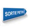 DECOHO - Panneau de signalisation pour parking · Sortie piétons droite- 48 x 10 cm - Blanc
