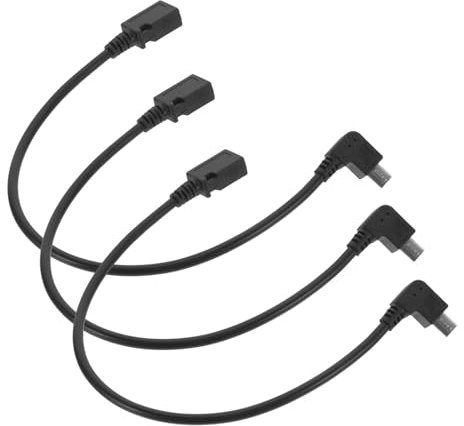 NAMOARLY 3pcs Right Angle Micro Usb Cable Adapter Set 90 Degree L-shaped Data Charging Cable Compatible Devices Fast Charging Sturdy