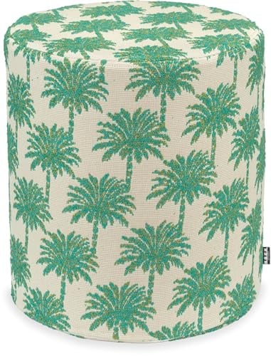 H.O.C.K. Vamosa Palms Outdoor Hocker: Dein Allround-Talent für Terrasse & Garten, wetterfest, farbecht, komfortabel (Aqua Türkis)