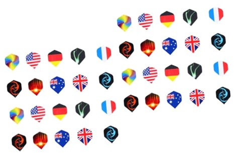Milisten 2 Sätze Flügel Zubehör Zubehör-kit Dartpfeile Dartsscheibe Dartszubehoer Dartscheibe Souraund Dartpokal Darttisch Dartmaterial Dartscheibe Zubehör Dartfligts 30 Stück * 2